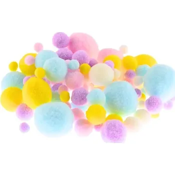 Bambulky plyšové PASTEL L. mix barev a velikostí, 18g