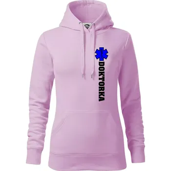 Dámská mikina Hvězda života - doktorka - Mikina dámská Cape s kapucí - XS ( Orchid )