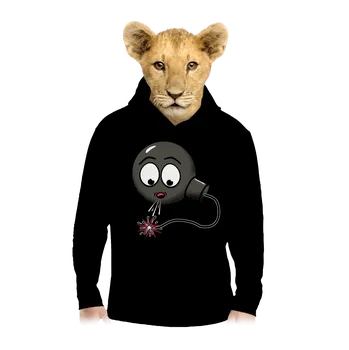 Chlapecká mikina Bastard Bomba dětská mikina klokanka Black