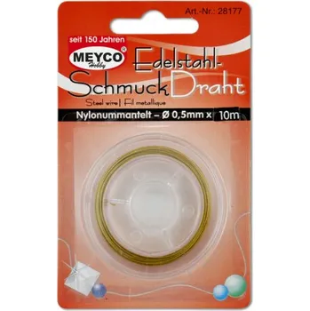 Hobby drát Drát v nylonu zlatý