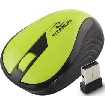 Myš Titanum Bezdrátová myš 3D USB RAINBOW, zelená 73414 TM114G