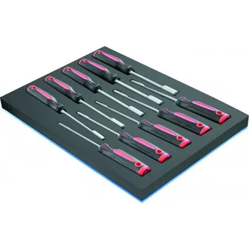 Vložka do organizéru na nářadí Pro-Tech shop Pěnová vložka - nástrčné šroubováky 10ks profi Asta SOFT20 04161&nbsp;SOFT.20