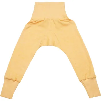 Dětské rostoucí legíny merino/bavlna/hedvábí Cosilana žlutý melír Velikost: 74/80