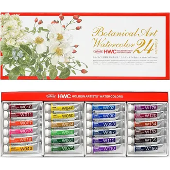 Vodová barva Akvarelové barvy Holbein 5ml - Botanical, sada 24 ks