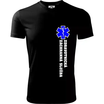 Pánské tričko Hvězda života - zdravotnická záchranná služba - Pánské triko Fantasy sportovní (dresovina) - XL ( Černá )