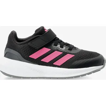 Chlapecké tenisky Dětské boty adidas Runfalcon 3.0 Elastic Lace Top Strap - black/pulse magenta/grey six