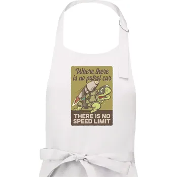 Kuchyňská zástěra Želva na cestách - Dámská zástěra na vaření - Univerzální velikost ( Bílá )