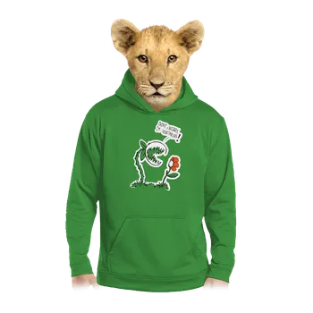 Chlapecká mikina Bastard Vegetarián dětská mikina klokanka Kelly Green AWD