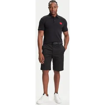 HUGO Šortky z materiálu Darik241 50505857 Černá Regular Fit 36