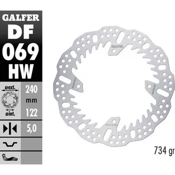 Brzdový kotouč Zadní brzdový kotouč HONDA CR 125/250 CRF250R '04-'23 CRF 450R '09-'23 (240X140X5MM) SHARK ENDURO MX, GALFER