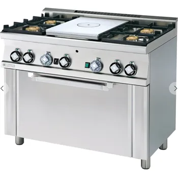 Sporák Plynový sporák kombinovaný s tálem a elektrickou troubou TPF4 610 GEM RM GASTRO