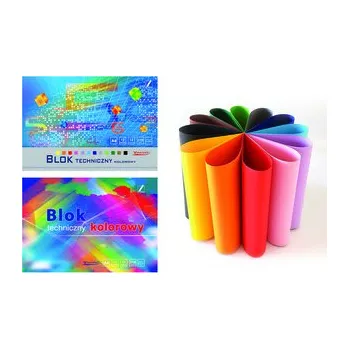 Blok Blok techniczny kolorowy Vincent A4 12 kartek 210g 10szt/opak