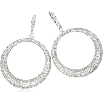 Náušnice Zlatnictví Helios Zářivé stříbrné kruhy