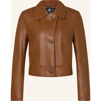 Dámský kabát Luisa Cerano Dámská Kožená Bunda S Légou, hnědá, 42