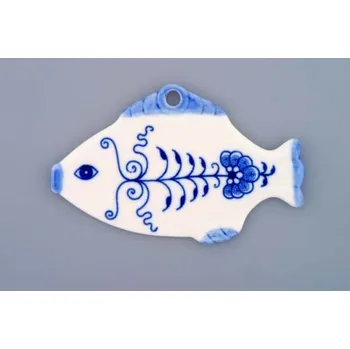 Vánoční dekorace Cibulák Vánoční ozdoba rybička Originál Český porcelán Dubí