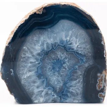 Přírodní kámen Milujeme Kameny Achát - řez - svícen - modrý CHDS16 543679