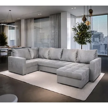 Sedací souprava Rozkládací sedací souprava LORA světle šedá