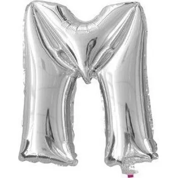 Balónek Balon Litera "M" 81cm srebrny