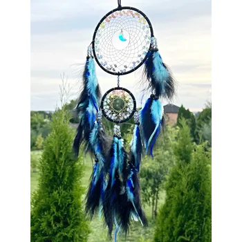 Lapač snů Magieprirody.cz Lapač snů s měsíčkem a duhovými korálky #ZB346 mystika, harmonie a hravá energie