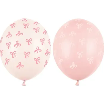 Balónek PartyDeco Latexový balón - Růžové mašličky 30 cm