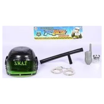 Hra na zahradu Zestaw policyjny z hełmem PCV 31x24x14cm