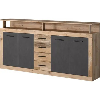 Komoda Vivaldi Luna MDF Dub Matera Světlý Šedý