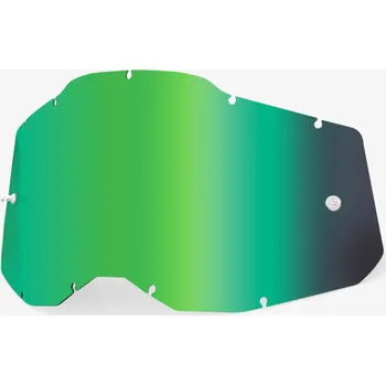 Motocyklové brýle Plexi Racecraft 2/Accuri 2/Ztráta 2 (zelené chrom, Anti-fog)