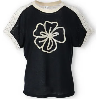 Dámská halenka Trendy triko květ MY STYLE 20183 barva: černá