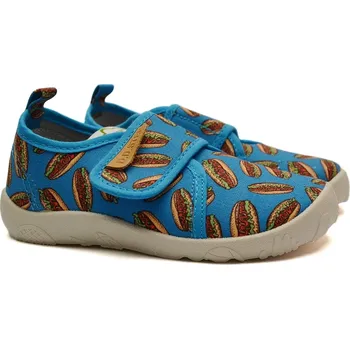 Chlapecké bačkory Barefoot plátěnky / bačkory DDstep C086-51576A hamburger Velikost: 26
