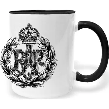 Hrnek - RAF znak - Royal Air Force Barva: Černá
