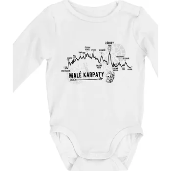 Kojenecký body Profil Malé karpaty - Body kojenecké s dlouhým rukávem - Dlouhý r. do 3 měs ( Bílá )