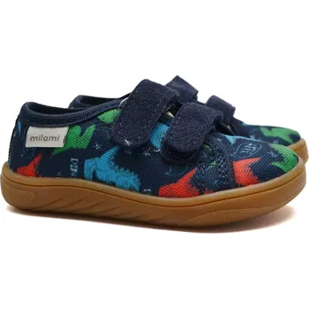 Chlapecké bačkory Barefoot plátěnky MILAMI BF3 VJ46 dinosauři Velikost: 35