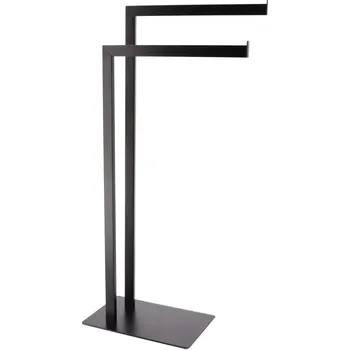 Držák na ručník Věšák na ručníky RASPO dvě ramena černý