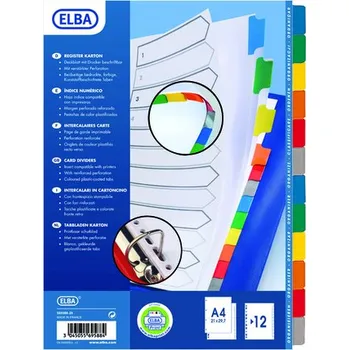 Archivační box Przekładki A4 12-kol.Mylar, Elba