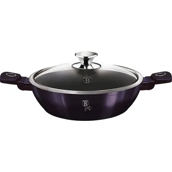 Hrnec Berlinger Haus Mělký hrnec s titanovým povrchem a poklicí 24cm PURPLE ECLIPSE COLLECTION 20240&nbsp;BH/6631