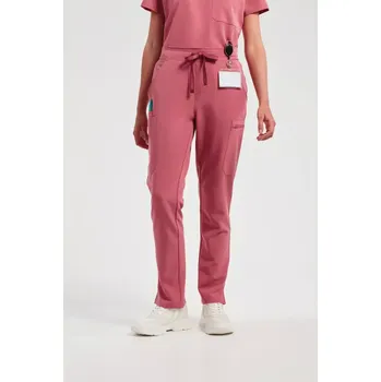 Dámské kalhoty Onna Premier Dámské strečové cargo kalhoty do pasu NN 600, barva calm pink, vel. XXXXXL