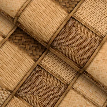 ubrus PVC ubrus Pletené tmavě hnědé rohože PV-119 - metráž š. 140 cm