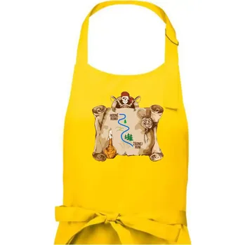 Kuchyňská zástěra Cesta rumu - Dámská zástěra na vaření - Univerzální velikost ( Žlutá )