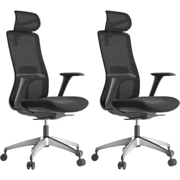 Mercury 2PACK Kancelářská židle WISDOM, černý plast, černá (2 ks)