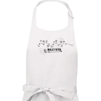Kuchyňská zástěra Profil kopca - Malá fatra - Dámská zástěra na vaření - Univerzální velikost ( Bílá )