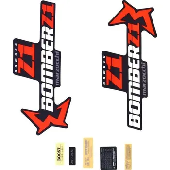 Vidlice na kolo Marzocchi NA Vidlice Bomber Z1/DJ Sada nálepky DJ 2024 ŠEDO/ČERNÉ MAT NA ČERNOU VIDLICI + DÁREK