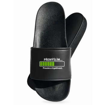 Pánské pantofle Bastard Přemýšlím pantofle Black