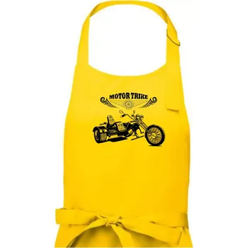 Kuchyňská zástěra Moto trike - Pánská zástěra na vaření - Univerzální velikost ( Žlutá )