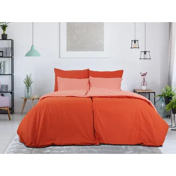 Povlečení B.E.S. - Petrovice, s.r.o. Povlečení BAVLNA Double face hotelový uzávěr - Cihlová/Rezavá Rozměr: 200 x 220 + 2x 70 x 90