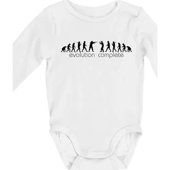 Evoluce kompletní - Body kojenecké s dlouhým rukávem - Dlouhý r. 6-12 měs ( Bílá )
