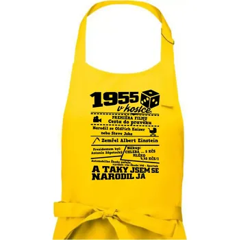 Kuchyňská zástěra 1955 v kostce - Pánská zástěra na vaření - Univerzální velikost ( Žlutá )