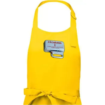 Kuchyňská zástěra Záchranná brzda vlak - Pánská zástěra na vaření - Univerzální velikost ( Žlutá )
