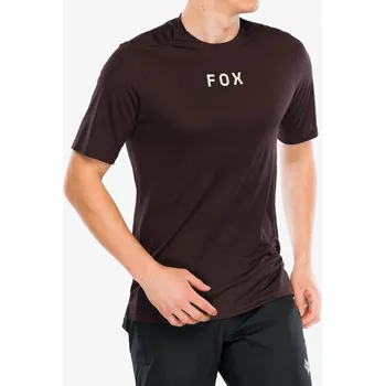 Cyklistické oblečení Cyklistické triko Fox Ranger SS Jersey Wordmark - cocoa