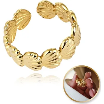 Prsten Flamenco Mystique Prsten z chirurgické oceli pozlacený regulovatelný PST939