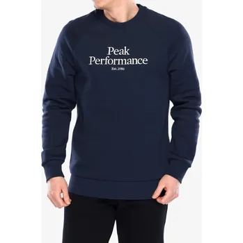 Pánská mikina Mikina bez kapuce Peak Performance Original Crew - blue shadow/offwhite